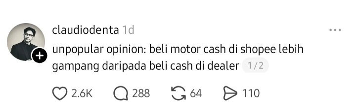 adelicattes's tweet photo. LOHHH EMANG BISA BELI MOTOR DI SHOPEE? kok asik gimana nganternya 😭 https://t.co/Rm8xbdX3rX