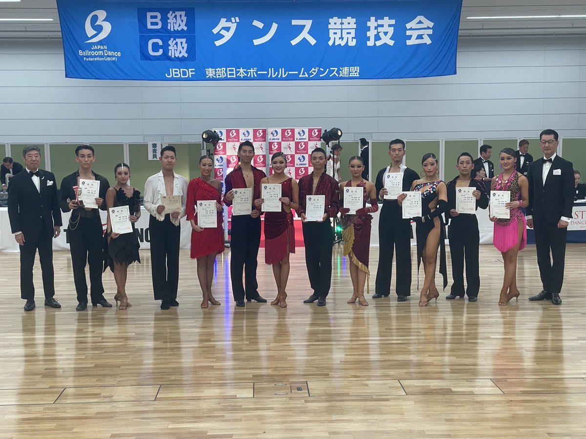 EJBDFinfo's tweet photo. C級アマラテン
【結果】

優勝　松井 隼人・高橋 愛梨
2位　山崎 泰我・町田 歩美
3位　伊藤 公成・有山 綾音
4位　工藤 寛汰・山岸 優里花
5位　長谷川 甫・千葉 麗
6位　小泉 煌史朗・吉田 琴音

#EJBDF #C級 #ラテン https://t.co/CxAdt68OOt