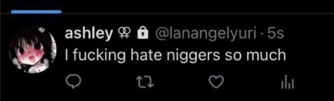 DaisyHugging's tweet photo. genuinely fucking leave already and stop trying to come back you racist piece of trash nobody wants you here https://t.co/D49g6n61yg