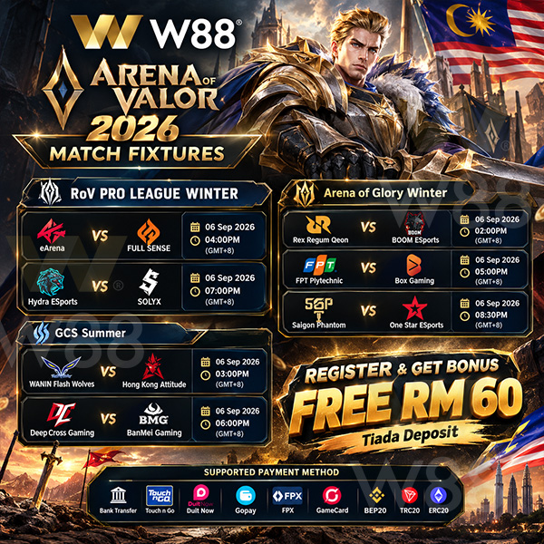 w88horseh's tweet photo. ๐ฃ TOP ESPORTS MATCHES HARI INI
๐ฎ Mobile Legends - Dota 2 - Arena of Valor - Counter Strike 2
๐ FREE RM 60: https://t.co/1bzrz30pWr
#W88 #W88Malaysia #Malaysia #ArenaGamers #EsportsMalaysia #MalaysiaEsports #GamerMalaysia #GamingMalaysia #EsportsMY #GamingMY #PeminatEsports https://t.co/8ILCSyEfzV