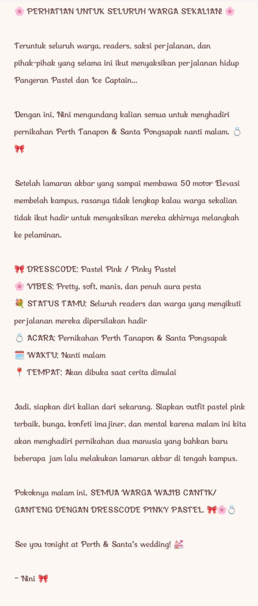 ppeonnny_'s tweet photo. 🎀 ATTENTION, WARGA SEKALIAN! ADA UNDANGAN UNTUK KALIAN!

#PerthSanta #เพิร์ธแซนต้า https://t.co/11UltRjvgk