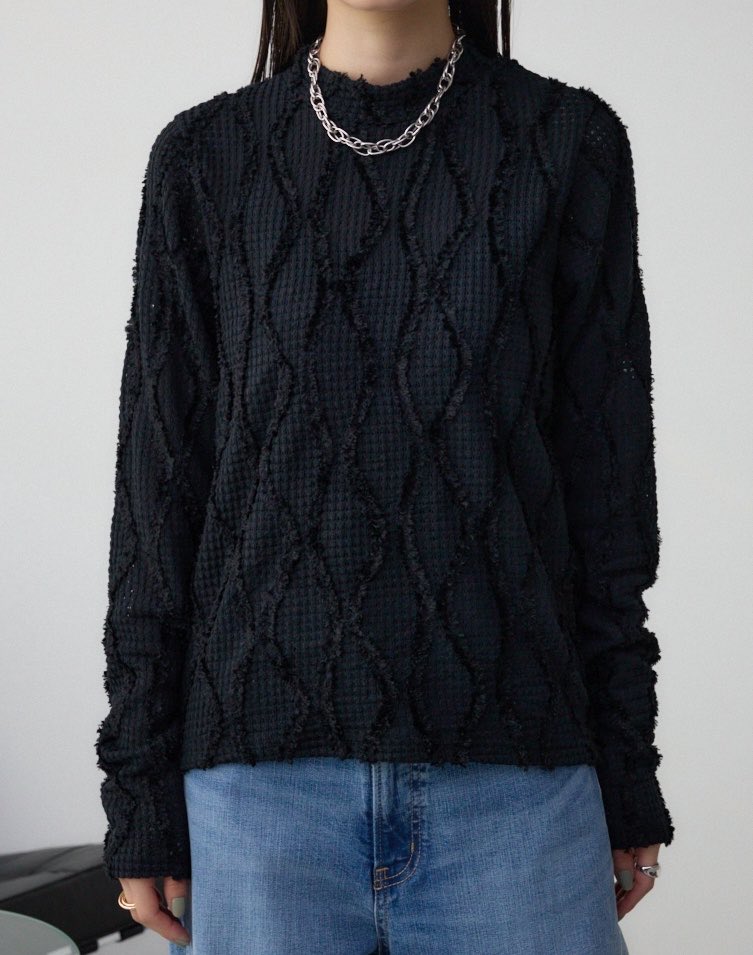 bambibammi's tweet photo. ▪️ AZUL BY MOUSSY
Jacquard Knit Top - Black (¥3,790)

#bambamcloset #AZUL 
@BamBam1A #BAMBAM #뱀뱀 https://t.co/O44tiuhmYP