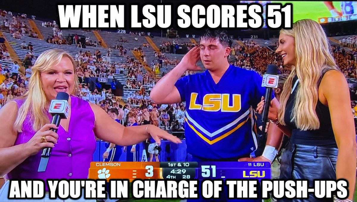 superscotty31's tweet photo. #lsu #clemson https://t.co/VOHU16I59z