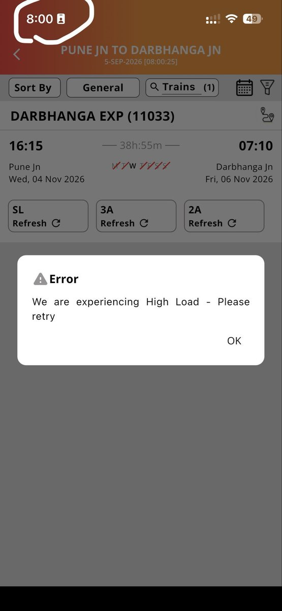 MrityunjayMahi's tweet photo. How many crores did this setup cost? @RailMinIndia @RailwaySeva If there's high load, increase your capacity. As soon as tickets run out, the load drops. It's high load for everyone, so who's getting the tickets? 😡 Hame apna psia account me chahiye wallet se @RailNf https://t.co/yYJBCkg4xx