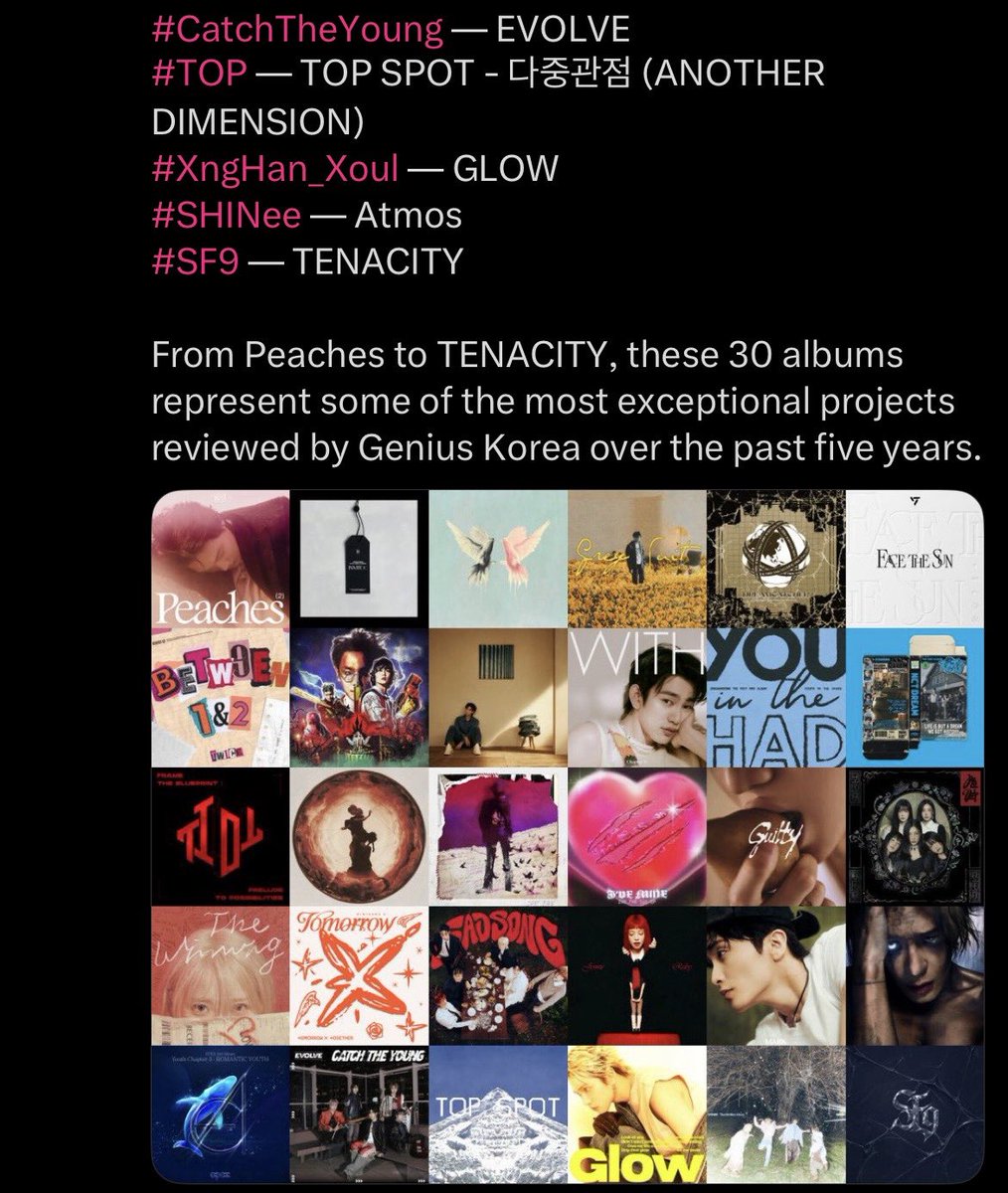 CSHGLOBAL's tweet photo. “ANOTHER DIMENSION” by T.O.P is one of the five 2026 Albums to receive a 5-stars ranking by @Genius_kor ⭐️

It’s one of the only five Albums released in 2026 to get a 5-stars ranking 😍 We’re so proud of you, T.O.P! 👏

Let’s continue streaming “ANOTHER DIMENSION” and show our support to this incredible music ♥️

@topsx_jp_ofc @topspot_pic @Genius_kor 

#CHOISEUNGHYUN #TTTOP #탑 #최승현 #ANOTHER_DIMENSION