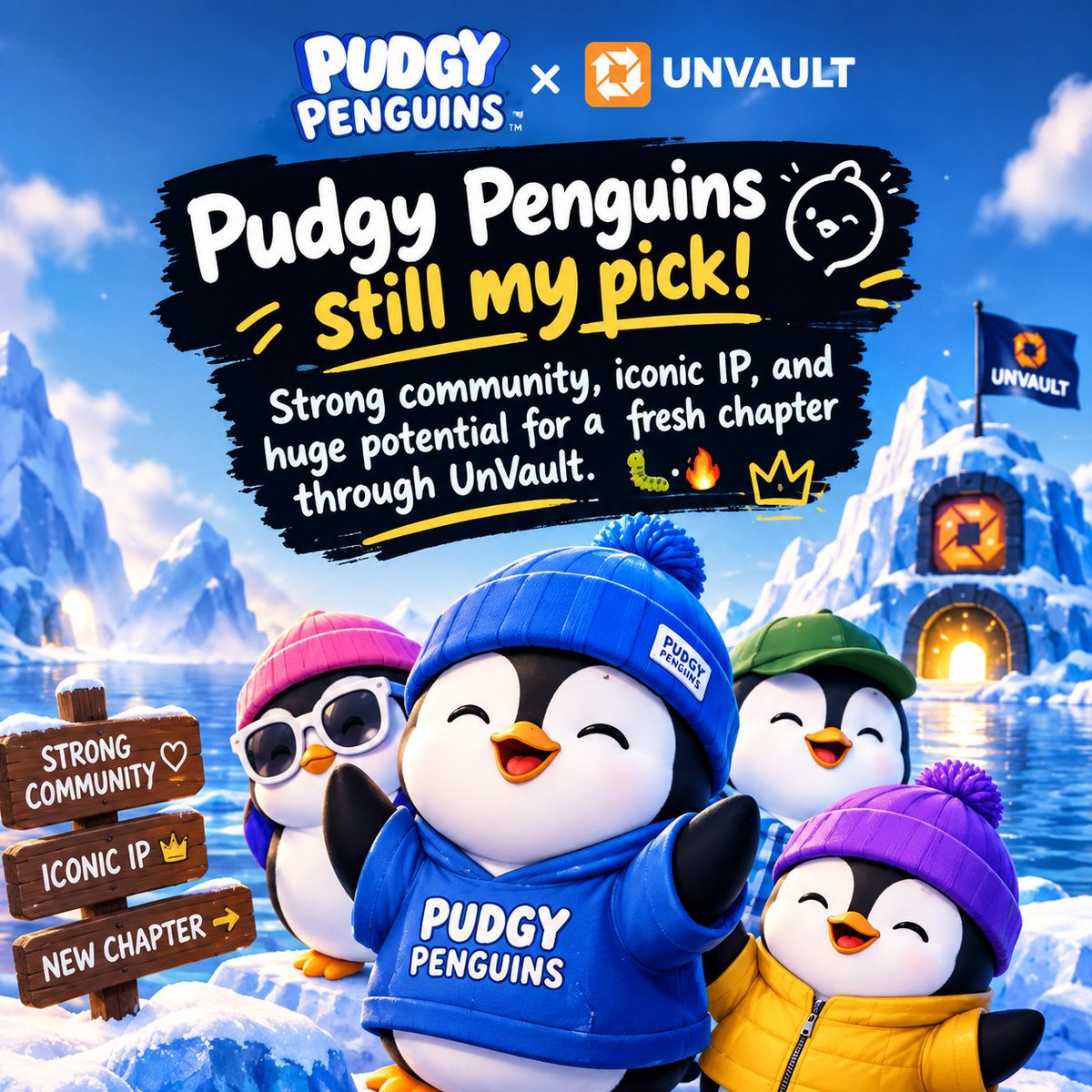 dzoro019's tweet photo. @unvault Pudgy Penguins 🐧 still my pick! Strong community, iconic IP, and huge potential for a fresh chapter through UnVault.

PUDGYPENGUINS x UNVAULT

@AaronHaber @unvault https://t.co/Y3nlVYjOib