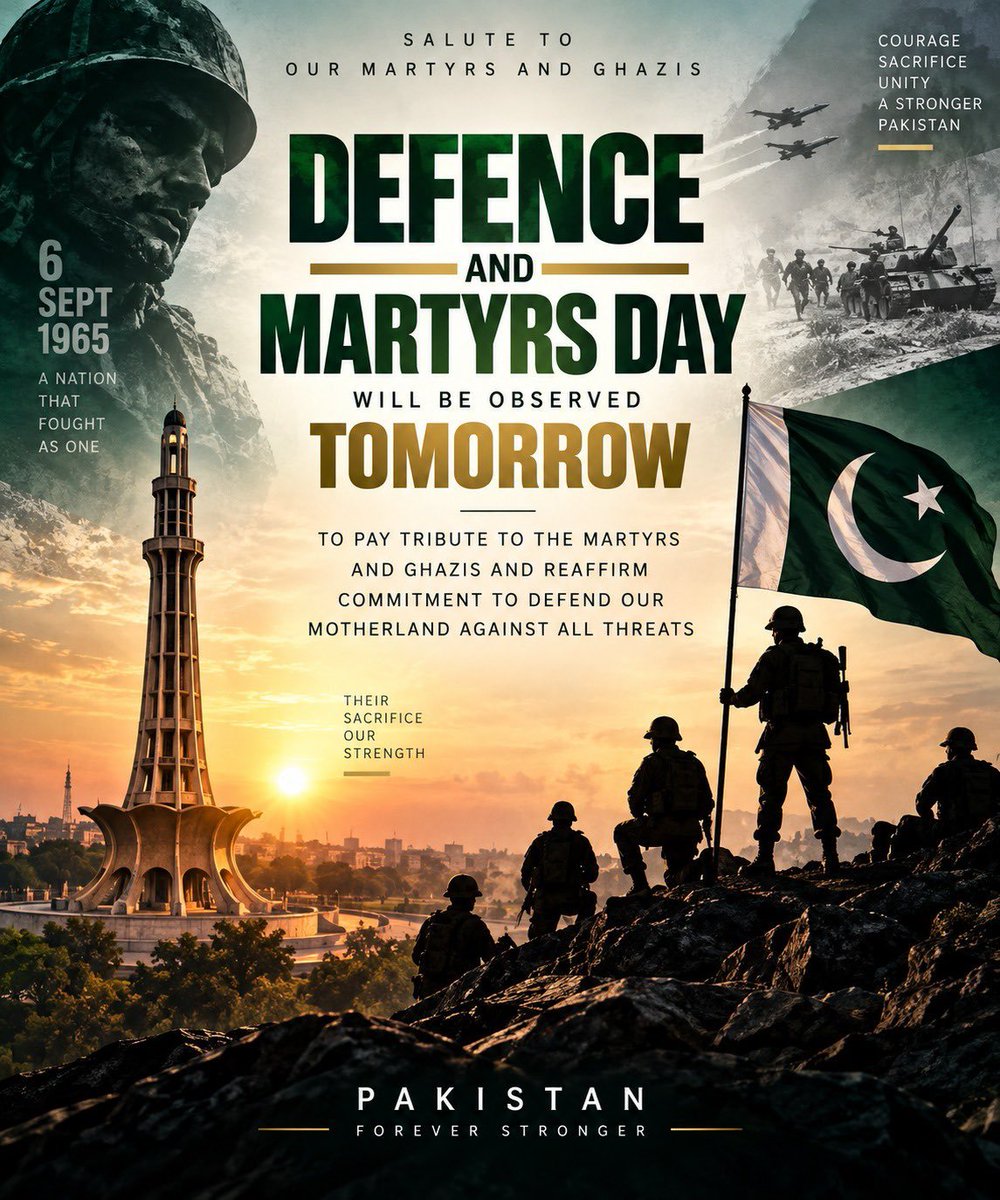 smkycath's tweet photo. Defence and Martyrs Day 6 Sep 
ایمان، تقویٰ، جہاد فی سبیل اللہ https://t.co/hkoRyO91KO