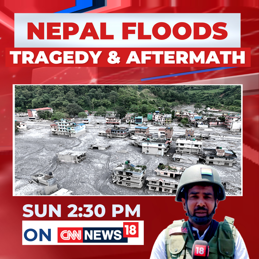 CNNnews18's tweet photo. Nepal floods: tragedy &amp; aftermath

WATCH @kaidensharmaa report from the ground as Nepal reels from the devastating floods, bringing you the latest visuals and stories from the affected areas.

Only on CNN News18.

#NepalFloods #Nepal #Floods #GroundReport #CNNNews18 https://t.co/esqy8pOf8J