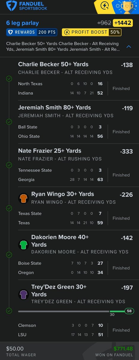 InTheLab365's tweet photo. Glad football is back ✅️💰 
$300 ➡️ $3200

#Gambling𝕏 #GamblingCommunity #LSU #Clemson #WMU #MICH #GamblingTwitter #NCAAF https://t.co/cBmAnyxOnY