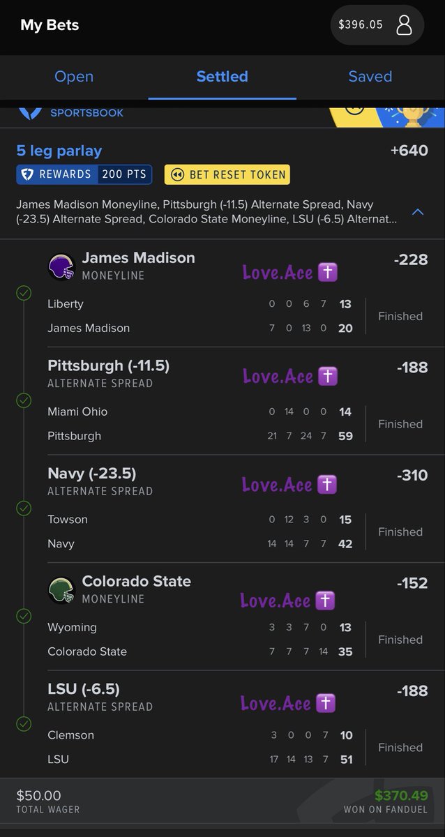 LoveAce__'s tweet photo. Let’s go VIP another NCAAF college slip !  🔥✝️ https://t.co/5GRJrhhy7h