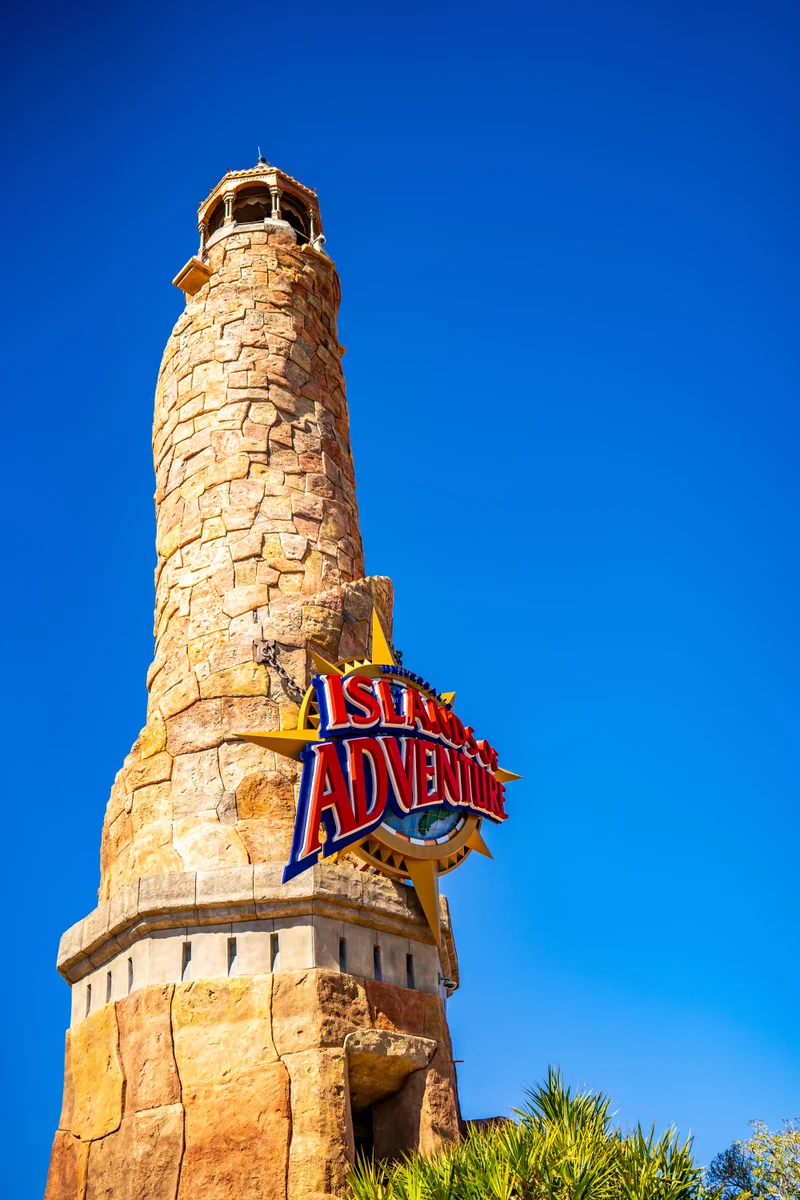 Photo of the lighthouse at Islands of Adventure. 