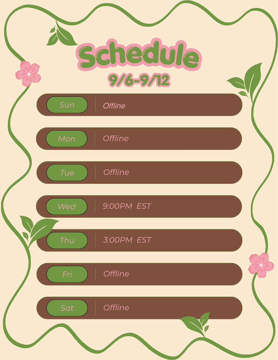 MoPonpoko's tweet photo. New schedule~ https://t.co/tG0v57PUFs