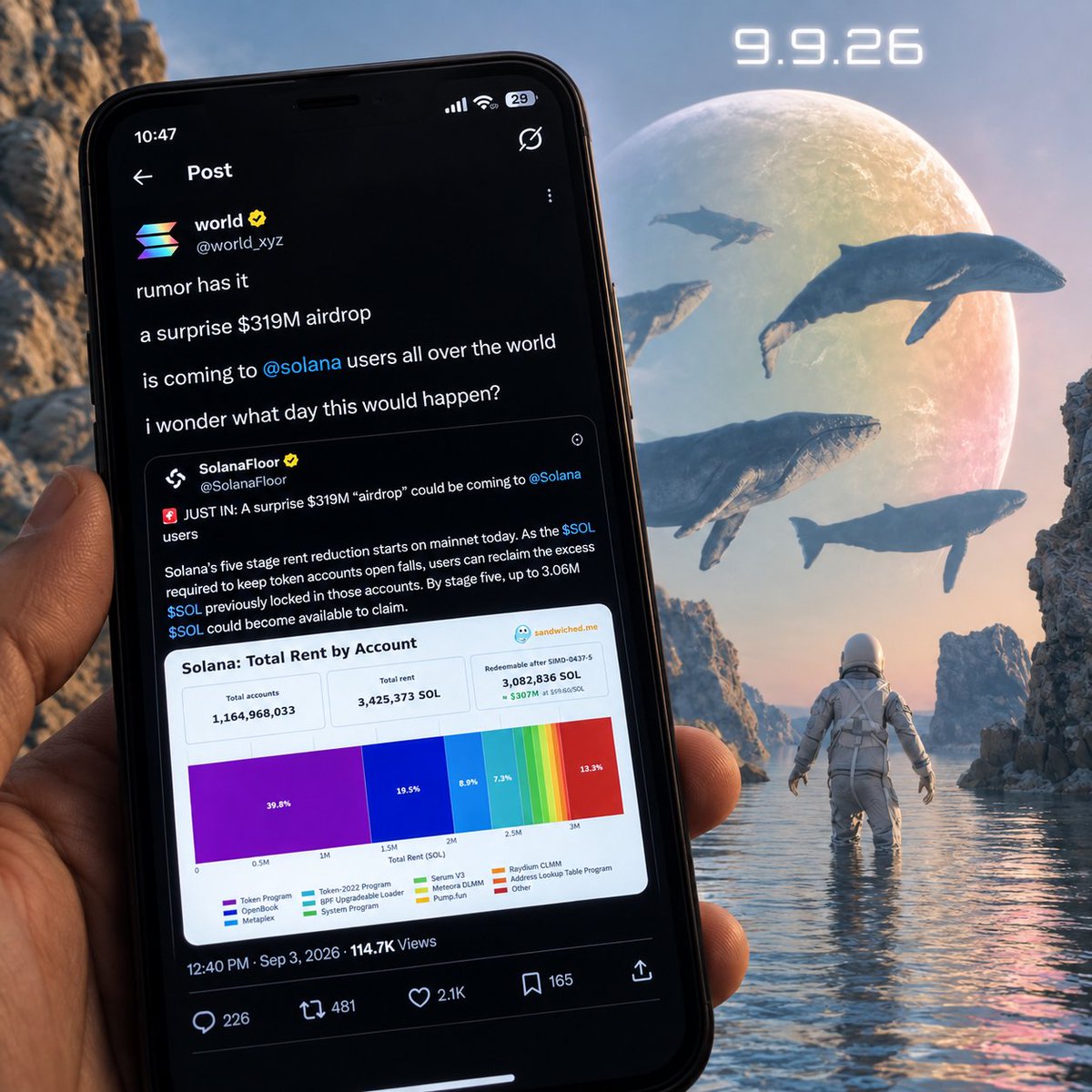 ShahBilal193121's tweet photo. Bruh, i am early, yeah yeah you heard right. 

The question is are you? 👀

Right now, everyone is taking about @world_xyz because surprise of $319M is coming to all @solana users 😱

If you're active on @solana & mostly main thing is if you're followed by @world_xyz then you're definitely going to bag huge amount.

I have already followed @world_xyz & being active on their every post, So my 50% job is done.  Now you might be thinking, how will this reach 100%? .It depends on @world_xyz and whether they follow me back. That’s all I need. 🚀

Lets Show What You've Got In Comments👇