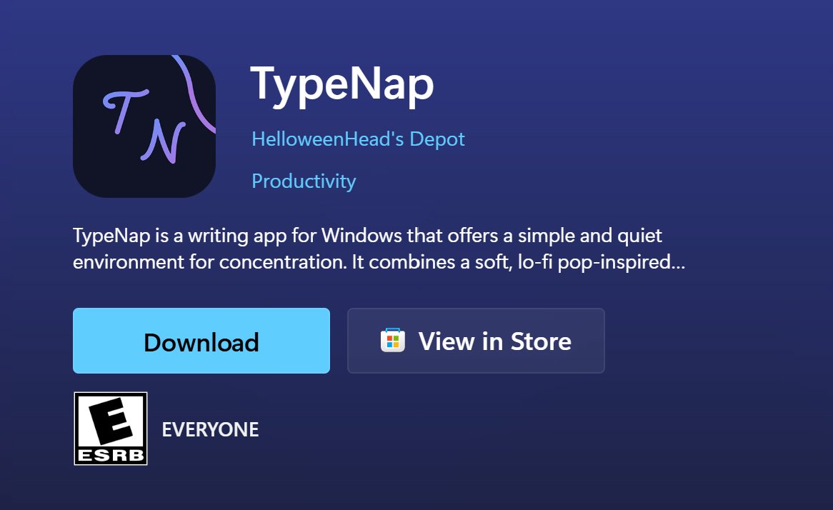 h2depot's tweet photo. TypeNap is now available on the Microsoft Store!
If you enjoy writing your own stories, TypeNap can help with a compact user interface and a clean, cool design.
Please check it out here:
https://t.co/BuHlYSCU64

#TypeNap #MicrosoftStore #WritingApp #Writers #WindowsApp https://t.co/FEWvdm0qzd