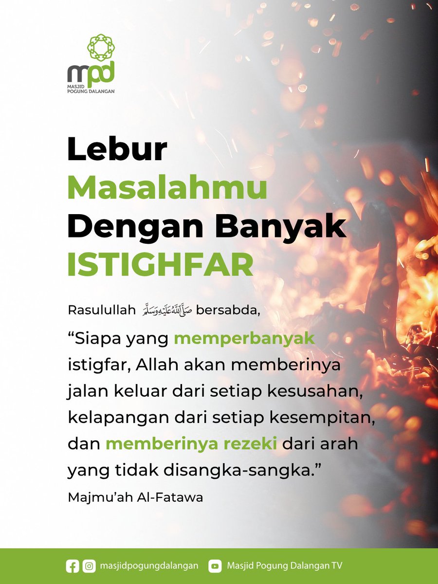 masjidmpd's tweet photo. Saat Masalah Terasa Berat, Perbanyak Istighfar

Ada masalah yang membuat kita bingung harus mulai dari mana. Ada pula kesulitan yang rasanya datang silih berganti. https://t.co/aiS3Zzvsoq