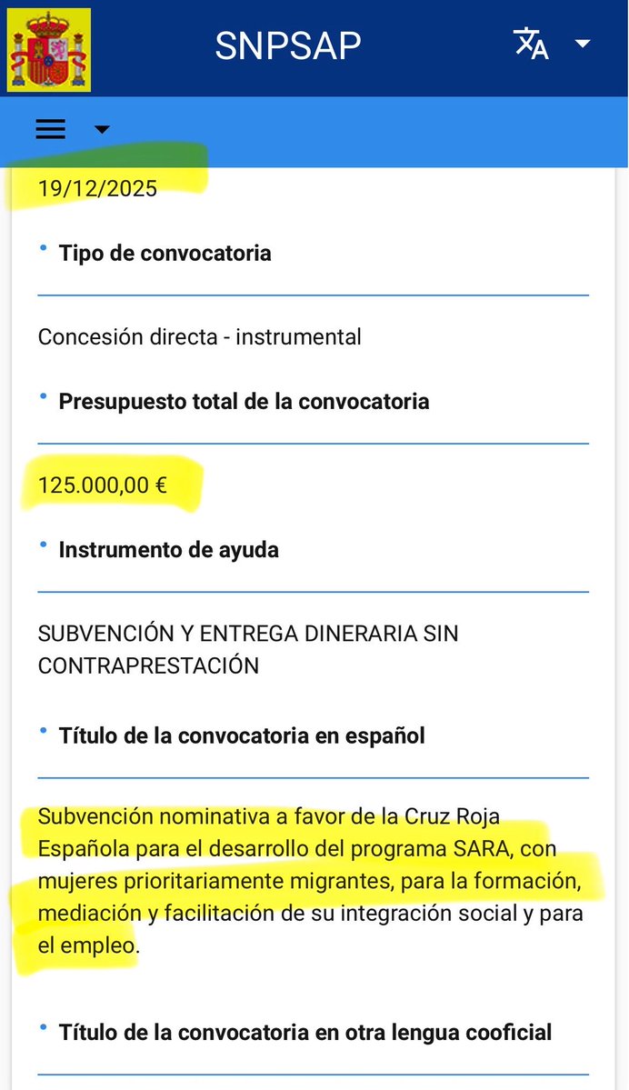 PabloCamPiq's tweet photo. ⭕️ Pues parece que Cruz Roja también cobra subvenciones del Ministerio de Igualdad (@igualdad) para “formación, mediación y facilitación de integración de mujeres prioritariamente MIGRANTES”

⭕️ La segunda es el casi millón de € de todos los años a “estudios feministas” 🤦🏻‍♂️ https://t.co/RMVjhHeLXq