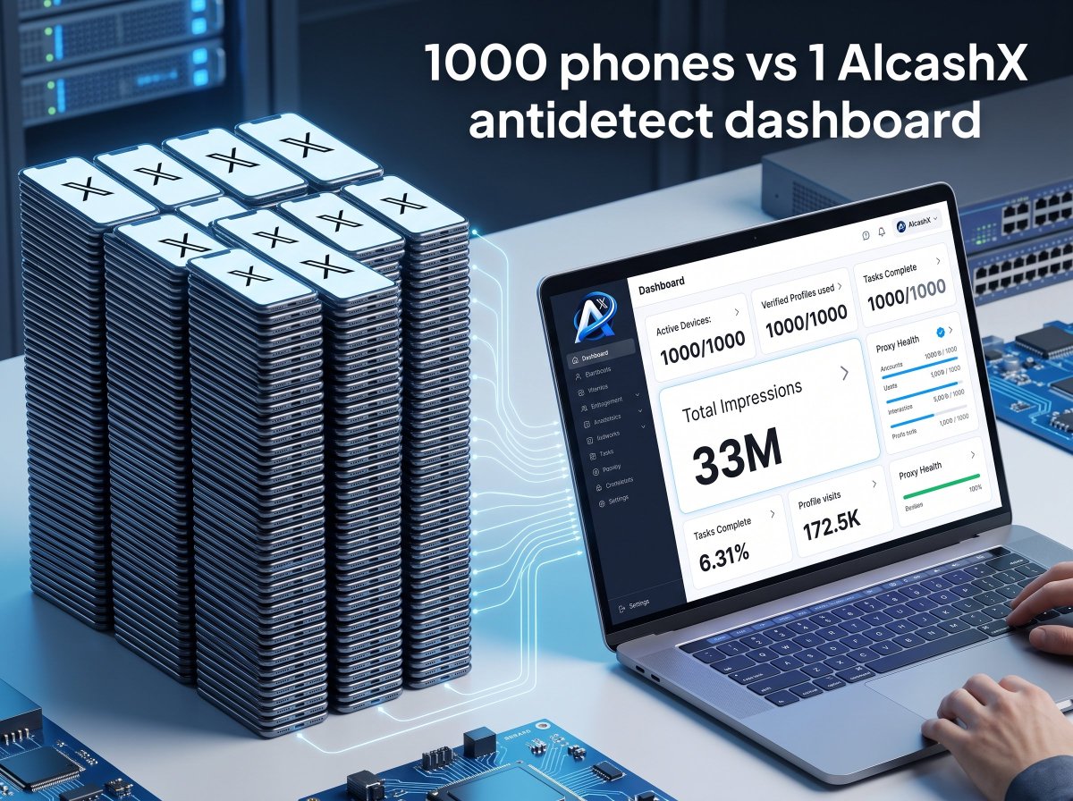 SaylakSeda's tweet photo. How did he get 33M impressions with 1000 accounts and no ban? Found answer on https://t.co/FepTPHM7BS - AlcashX inbuilt antidetect browser. Link in bio https://t.co/1uFfYrGpqE