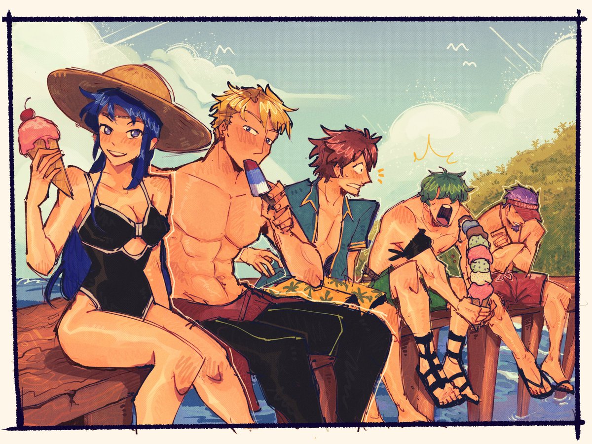 LowenArchive's tweet photo. Summer isn't over until I say it's over 😤 I don't often get group comms like this but I'm really glad I did! Warms my heart to see the Knights of Pherae (and Dart) at Play! Special thank you to the GOAT @redbeanp13 for putting up with me!
#fe7 #fe6 #fireemblem https://t.co/NLcVoz7pos