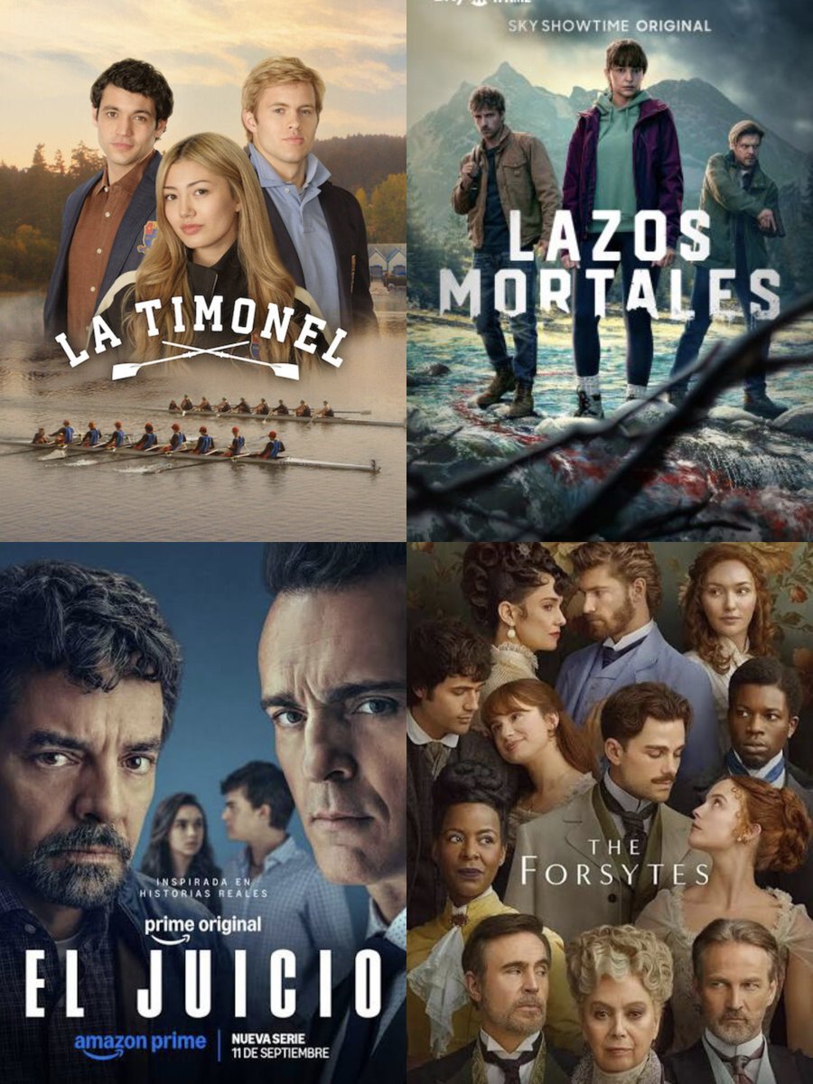 milyunaseries's tweet photo. 2) Series estreno del 7 al 13 de Septiembre
10/09
#LaTimonel (Netflix)
#ElClubGastronómico (Netflix)
#Chumbak (Netflix)
#LazosMortales T2 (SkyShowtime)
11/09
#LosForsyte T2 (Movistar)
#EnComa (Netflix)
#ElJuicio (Prime)
12/09
#ALoveOtherThanYours (Prime) https://t.co/wPwl6qCY1m