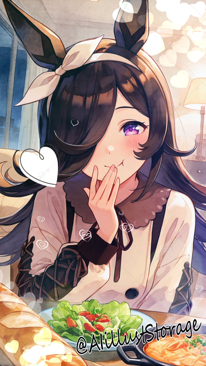 AIillustStorage's tweet photo. ライスにお腹いっぱい食べさせたい夜🌙
(夜にパンな日も稀に云々🥖)

#ウマ娘 #ライスシャワー https://t.co/7OIwiy2EOz
