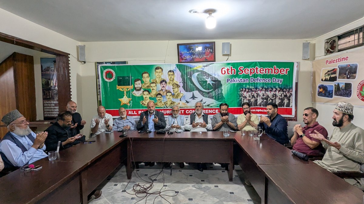 aphcjkofficial's tweet photo. APHC-AJK pays glowing tribute to the martyrs of September 6, 1965, honoring their courage and sacrifices while reaffirming solidarity with the Kashmiri people’s struggle for self-determination.
#DefenceDay #Pakistan #APHC #Kashmir #Martyrs #September6 https://t.co/LTxw0tgeiF
