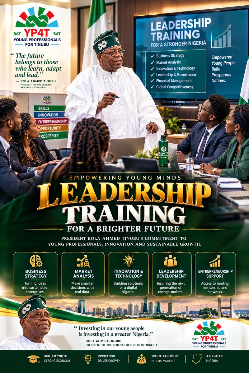 Mallyi01's tweet photo. Investing in our young people
Is investing in a greater Nigeria

PBAT Till 2031 no going back 

@YP4Tinubu https://t.co/8XtQrqp3b3
