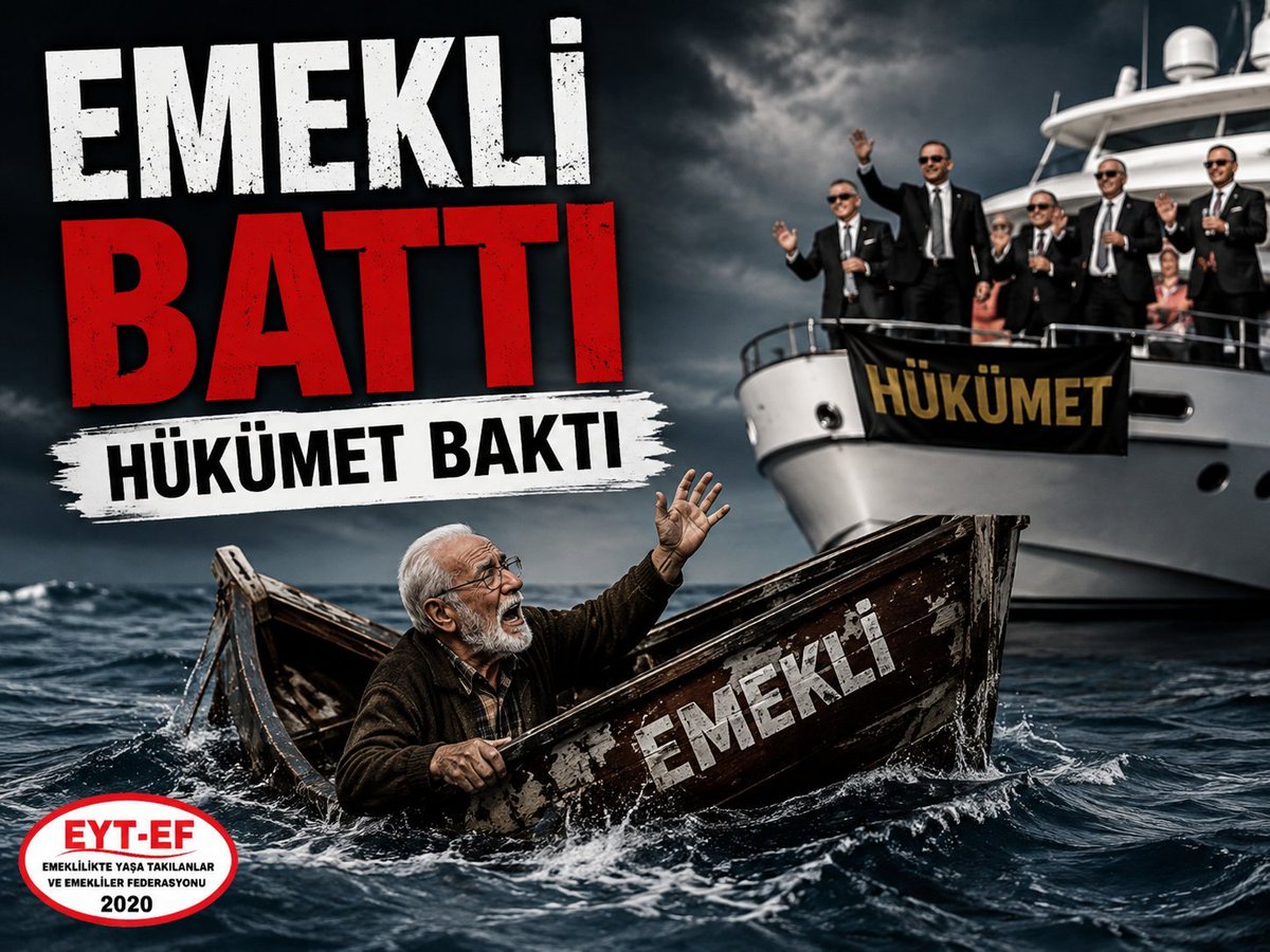 ramazanarslan95's tweet photo. EMEKLİ
👇
#EmekliBattıHükümetBaktı

Emeklinin feryadını duymadınız.
Yaşadığı sefaleti görmezden geldiniz, sosyal adaleti rafa kaldırdınız.

Açlık sınırı altında yaşam mücadelesi verirken seyrettiniz.

#Emekli Battı Hükümet Baktı

#5000KısmiYandıBakanBaktı
@RTErdogan
@isikhanvedat https://t.co/m2h0CwZrxi