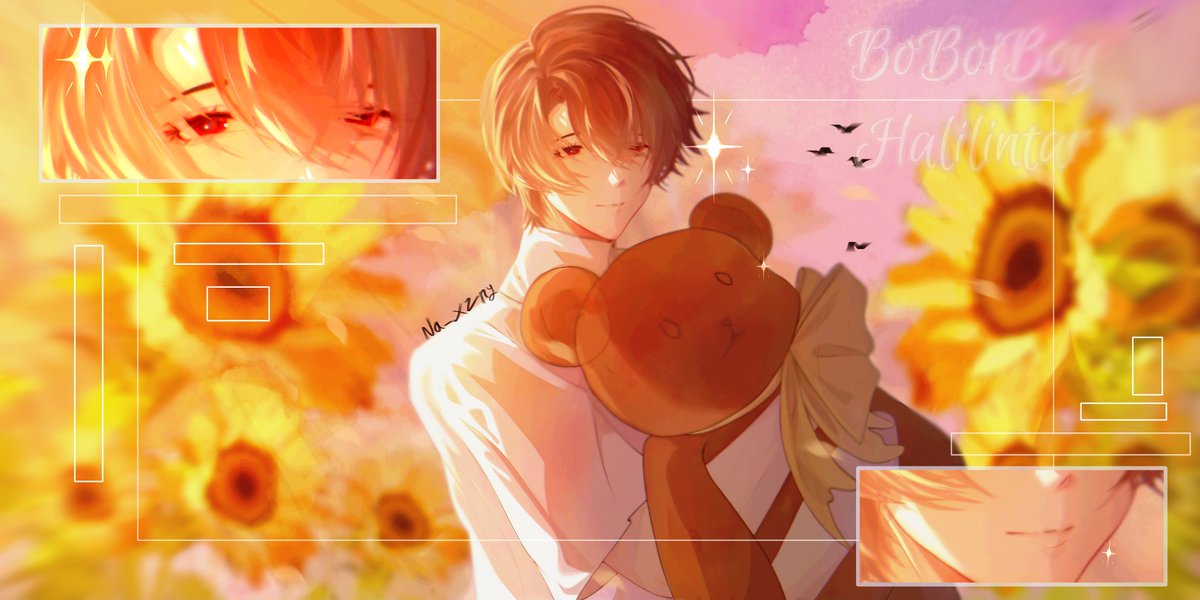 Na_Xzny's tweet photo. "I gave you a teddy bear, and you gave me your last smile"-Gempa

Context: Hali gave his last smile to Gempa before he lost to his illness.

"Until we meet again, I hope you live happily, Gempa"-Hali
#boboiboy #bbb #fanart #boboiboyhalilintar #hali #boel #halilintar https://t.co/Mr29rChLnn