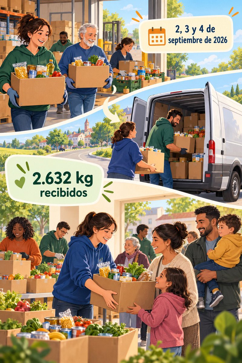 facufeder's tweet photo. Datos registrados:

Alimentos recogidos y distribuidos: 2.632 kg
Lotes familiares entregados: 120
Jornadas de entrega: 2
Personas voluntarias participantes: 28
Horas de voluntariado: 111

“ Cuando una comunidad se une, la solidaridad se convierte en alimento “ https://t.co/WNhXHqSbft