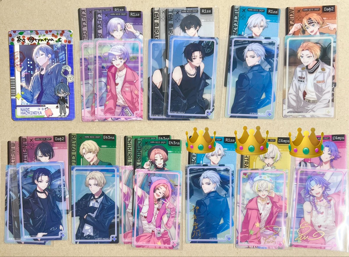 tyatya_c's tweet photo. 交換 譲渡 18TRIP エイトリ ご当地PR 有楽町 展示���

クリアシート
譲）可不可 添 雪風 あく太 宗氏 來人 千弥 糖衣 子タろ
求）N_季肋1/幾成1/定価
箔_凪 幾成1
※👑=箔

特典イラストカード
譲）添 雪風 あく太 七基 潮 宗氏 千尋
求）描き下ろし_潜/琉衣＞2周年_練牙1 幾成1 琉衣1 糖衣1 https://t.co/95CYSohNqb