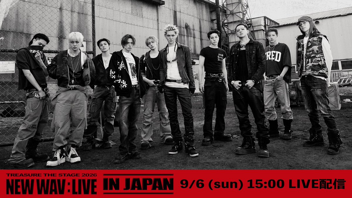 KWaveRadar's tweet photo. TREASURE THE STAGE 2026: NEW WAV : LIVE IN JAPAN 🔥

🇯🇵 TREASURE is ready to light up Japan!
🎤 Live performance • Powerful energy • Unforgettable moments
🔴 STREAM LINK 🔗 https://t.co/0lcxn1Vtg3

#TREASURE #トレジャー #트레저
#THESTAGE_NEWWAV_LIVE_IN_JAPAN https://t.co/U7DqrbbdEY