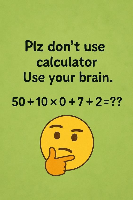 Muhamma70810653's tweet photo. Piz don tuse calculator answer comint#MathPuzzle #BrainTeaser https://t.co/zl4IFqShNz
