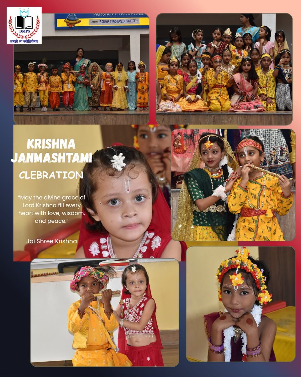 Dmps_official's tweet photo. 🦚✨ When Divinity Dances, Hearts Celebrate. ✨🦚

A day filled with devotion, vibrant smiles, and the timeless charm of Lord Krishna. 💙

#KrishnaJanmashtami #JanmashtamiCelebration #JaiShreeKrishna #DMPS #IndianCulture #DivineCelebration https://t.co/FdBcx5umMw