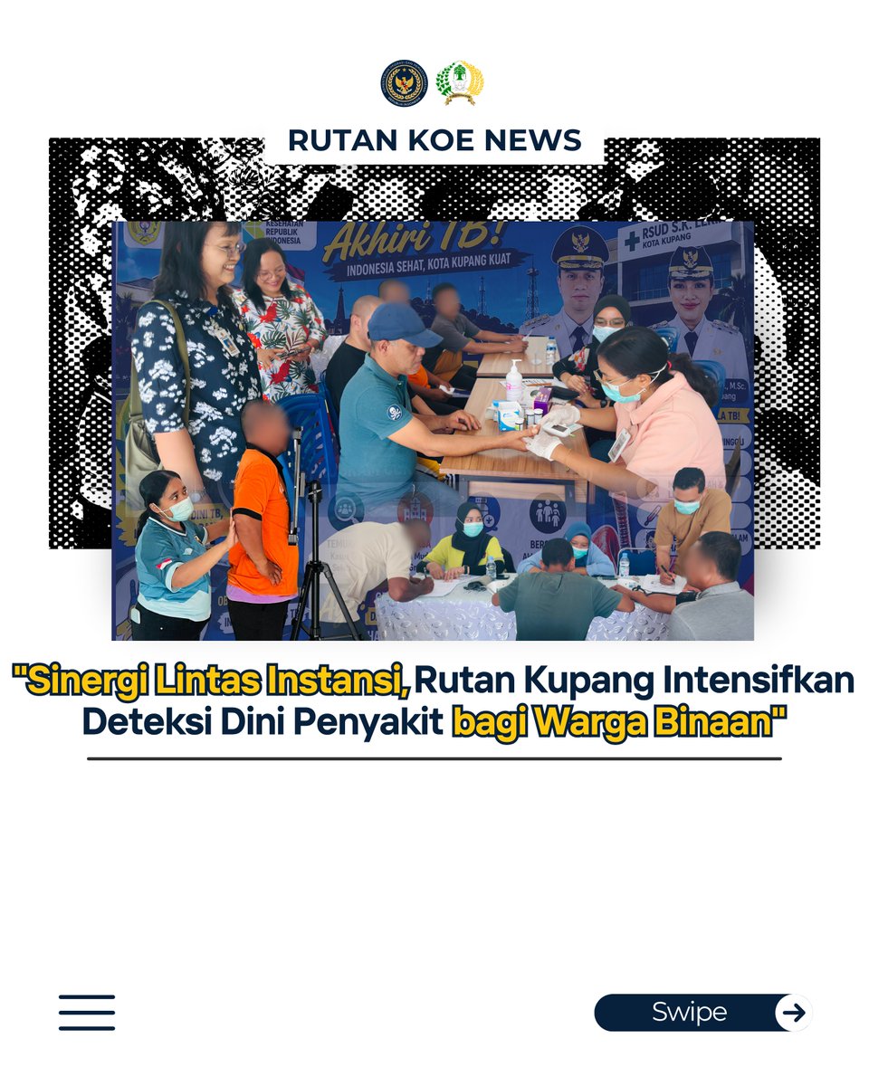 rutankupang's tweet photo. "Sinergi Lintas Instansi, Rutan Kupang Intensifkan Deteksi Dini Penyakit bagi Warga Binaan" https://t.co/CBmkzLRF2z
