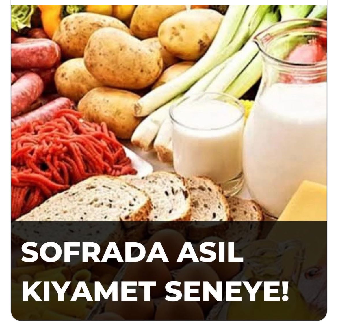 Recepsamuncu1's tweet photo. ÇİFTÇİLERİN BU SENE ÜRÜNLERİNDEN PARA KAZANAMADIĞI İÇİN EKİM-DİKİMDEN VAZ GEÇİYOR OLMASI,ÇİĞ SÜT FİYATLARININ DURUMU,GİRDİ MALİYETLERİNİN HER GEÇEN GÜN ARTMASI ÖNÜMÜZDEKİ SENE GIDA FİYATLARININ ASİL ÖNÜMÜZDEKİ SENE NE KADAR ARTACAĞININ GÖSTERGESİ.. https://t.co/pFFr5AyqIb