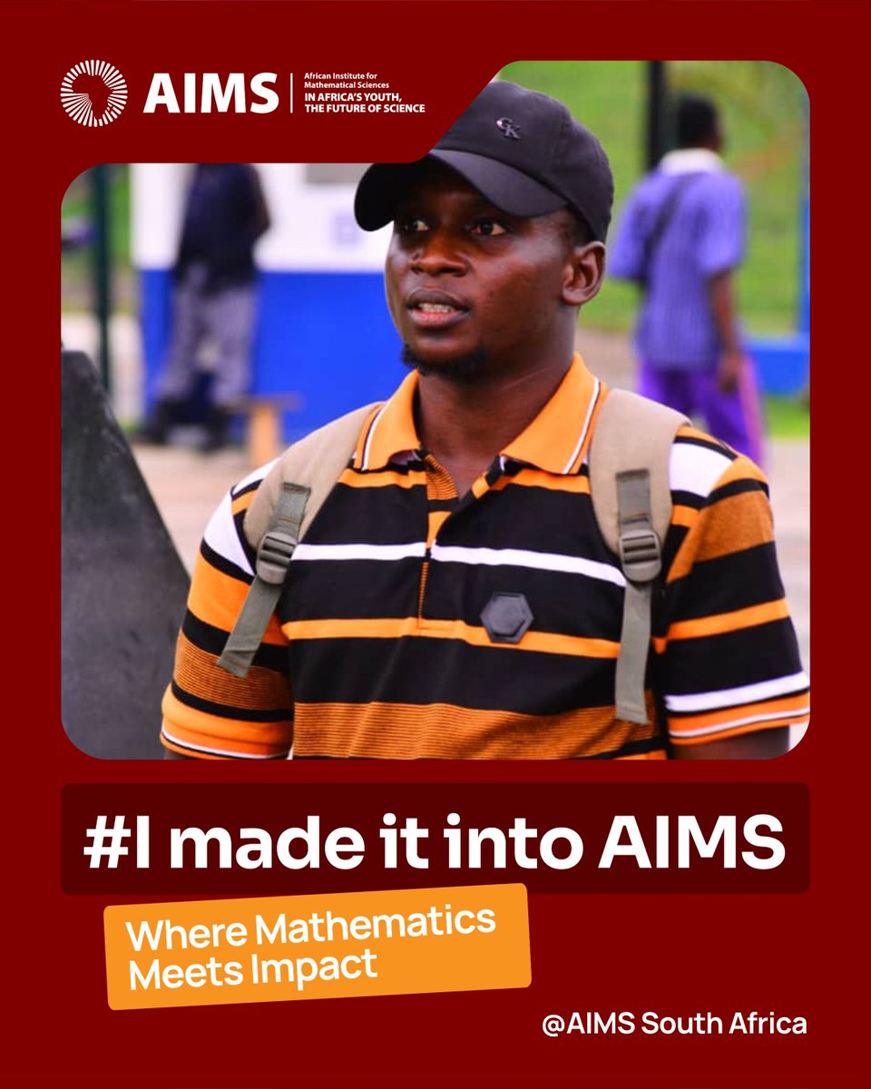 AIMSacza's tweet photo. The 2026/27 @AIMSacza community is growing!
Jude Ike Innocent will be joining our Structured Master’s cohort.
We’re excited to welcome you, Jude!
#IMadeItIntoAIMS #WhereMathematicsMeetsImpact https://t.co/QXOxv9aLnh