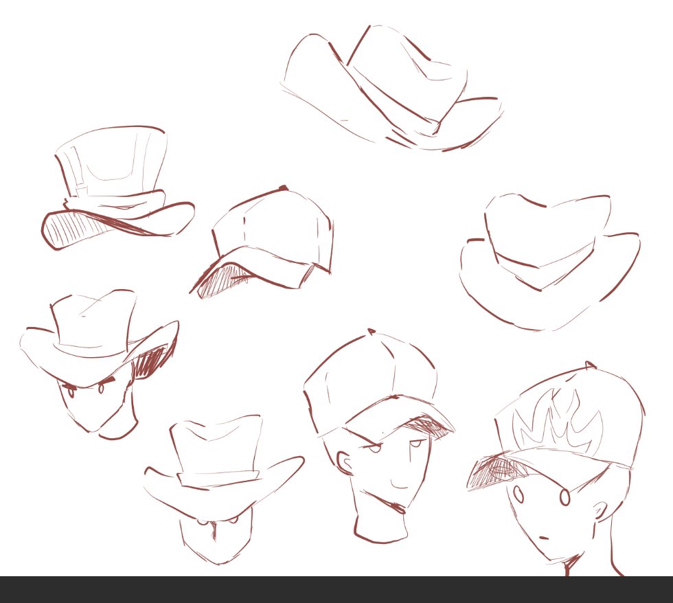 eonarts's tweet photo. head perspective and hat practice from 2 days ago https://t.co/CCXZ2mK94S