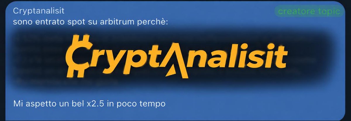 CryptDropit's tweet photo. 2.5x ? $ARB

On August 31 at 5:00 PM in the community, we analyzed $ARB together and what it could potentially do in the period that followed. Less than a week later, the target we had identified was reached namely, the 2.5x. Check out the photo!

Want to join the community for free? Take part in the next giveaway during one of the most interesting events of the year, on September 18 and 19 in Pescara. The ticket is FREE, and during the event, the more talks you attend, the more tickets you’ll receive to enter the grand final lottery (there are plenty of other prizes available too).

See you in Pescara! Link https://t.co/zn5M1xTHjP.

If you don’t want to waste time, message us at @cryptairdropita a great promo is available! (TG)