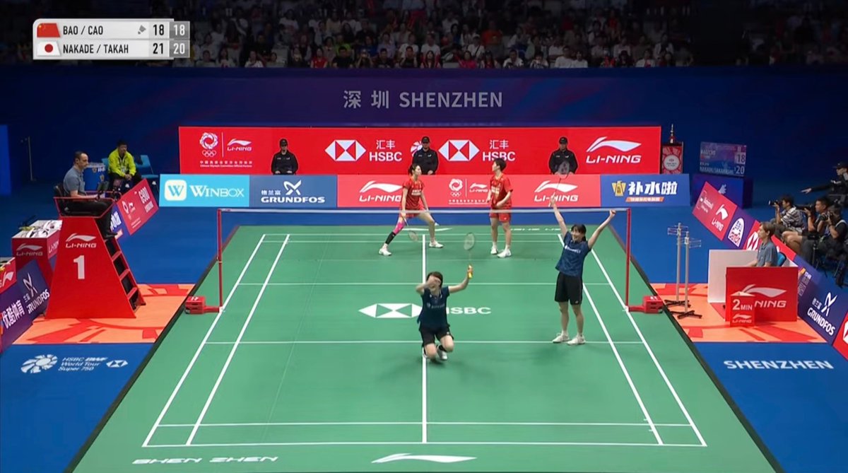 BadmintonCat's tweet photo. 【🏸#中国マスターズ2026】
[🇨🇳深圳市 🕑JST-1H]

《WD Final》

🇨🇳BAO/CAO🥈
0(18-21,18-21)2
🇯🇵#みゆすみ🥇

日本から女子ダブルスの新たな強豪が台頭🔥
みゆすみSuper750決勝をストレートで勝利👏
優勝おめでとう㊗️

🏸YouTubeLIVE(BWF TV)
https://t.co/ueVMKXnss4

©️BWF TV

#バドミントン #BIRDJAPAN #Super750