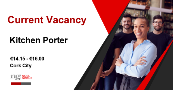NoelGroup_'s tweet photo. New Job! Kitchen Porter, โฌ14.15 - โฌ16.00 per hour - #CorkCity. https://t.co/Ix9TG7tl32 https://t.co/zEPDKPwROz