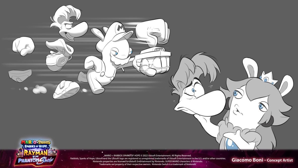 testeage2021's tweet photo. The Rayman Phantom Show DLC concept art by: Giacomo Boni!💜✨ #Rayman #Ubisoft https://t.co/HO3jJdlZMS