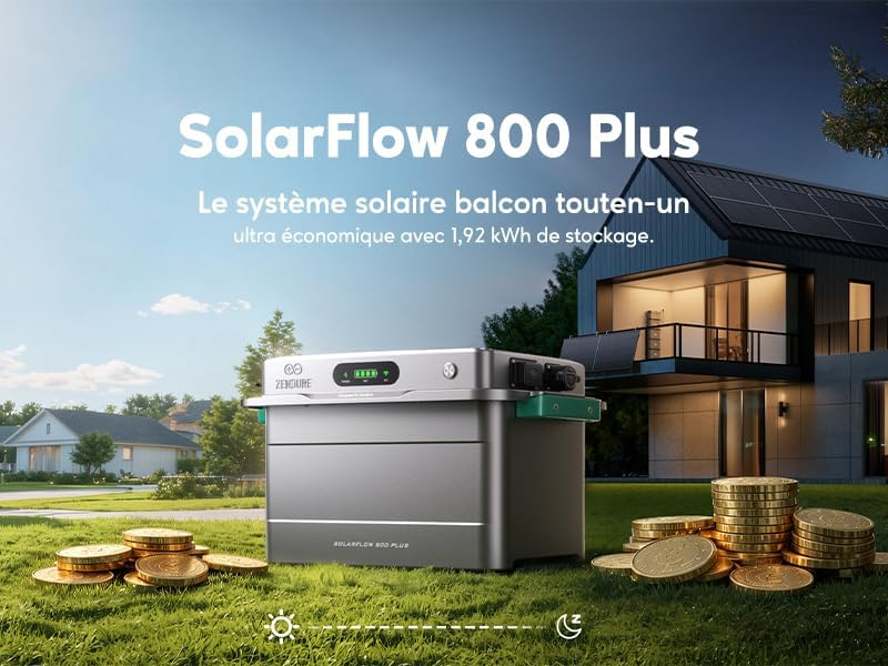 hitech_mediainf's tweet photo. La  Zendure SolarFlow 800 Plus Centrale Balcon 1920WhOnduleur 800W, 1500W Entrée Solaire, Batterie LFP 48V Extensible 11.52kWh, Gestionnaire IA ZENKI, Plug &amp; Play, IP65 
Est en vente flash au prix de 462€.
Lien d'achat: https://t.co/XbKmeCeV3k https://t.co/UMfVrAtbBR