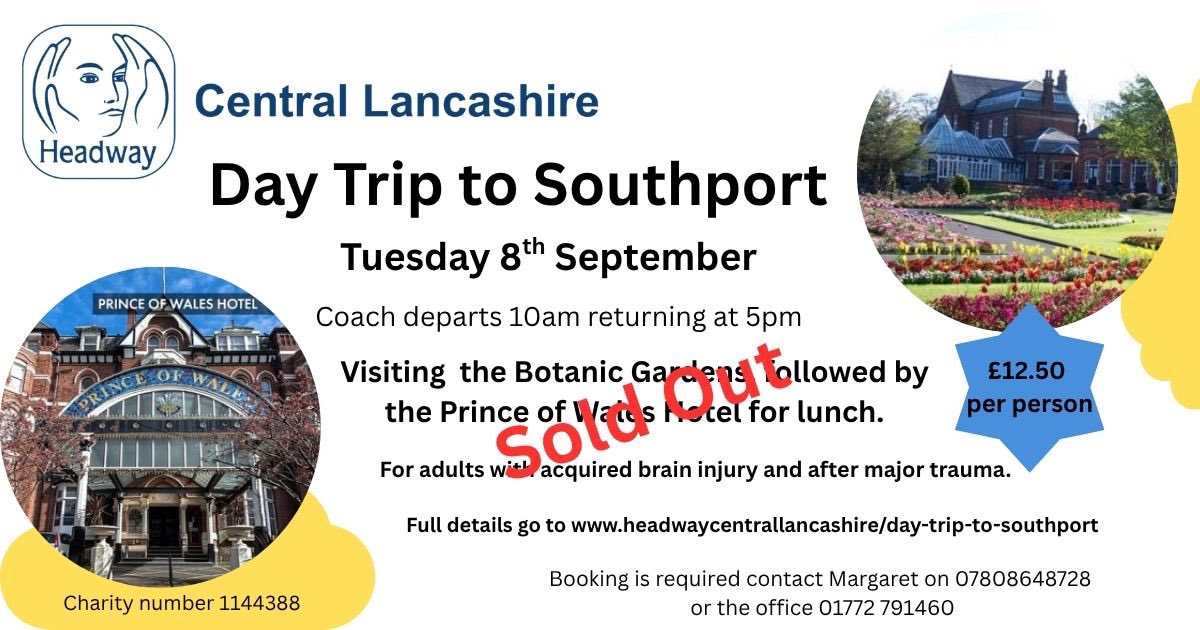 HeadwayCL's tweet photo. ⭐️We are looking forward to our trip to Southport on Tuesday 8th September. ⭐️ this trip is sold out, but we have other community activities and support for adults after brain injury and major trauma. You will be warmly welcomed 💙

https://t.co/u3qJzWJlef https://t.co/8ErhQHcDV2