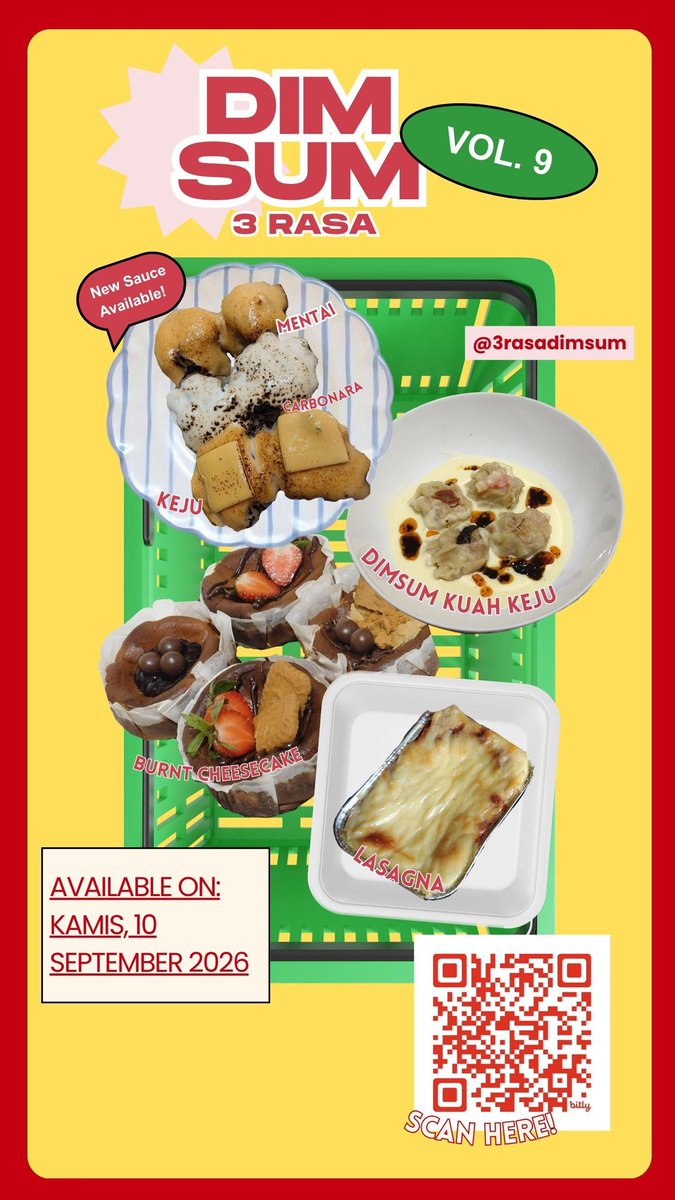 draftanakunpad5's tweet photo. Pad! YUKK COBAIN DIMSUM 3 RASA yang sekarang ada rasa baru (Truffle &amp; Brulee)! Ada special menu juga lohh, open PO sampai hari Rabu yaaa ‼️😆 https://t.co/0Xw18xwpO5