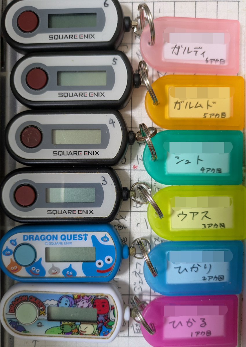 Pump_Carbuncle's tweet photo. その通りである、入れろ、これに尽きるw

FF14は2垢＋FT1垢だけだけど
ドラクエが4垢＋倉庫2垢あるから
トークン6個ちゃんとあるよw

倉庫とはいえ高いものも入ってたりするし、他の垢とアイテム共有する以上ワンパス入れなきゃ……ってなってこうなったw

書いてあるのはDQXの1番目のキャラ名ですw https://t.co/CPvimly2O7