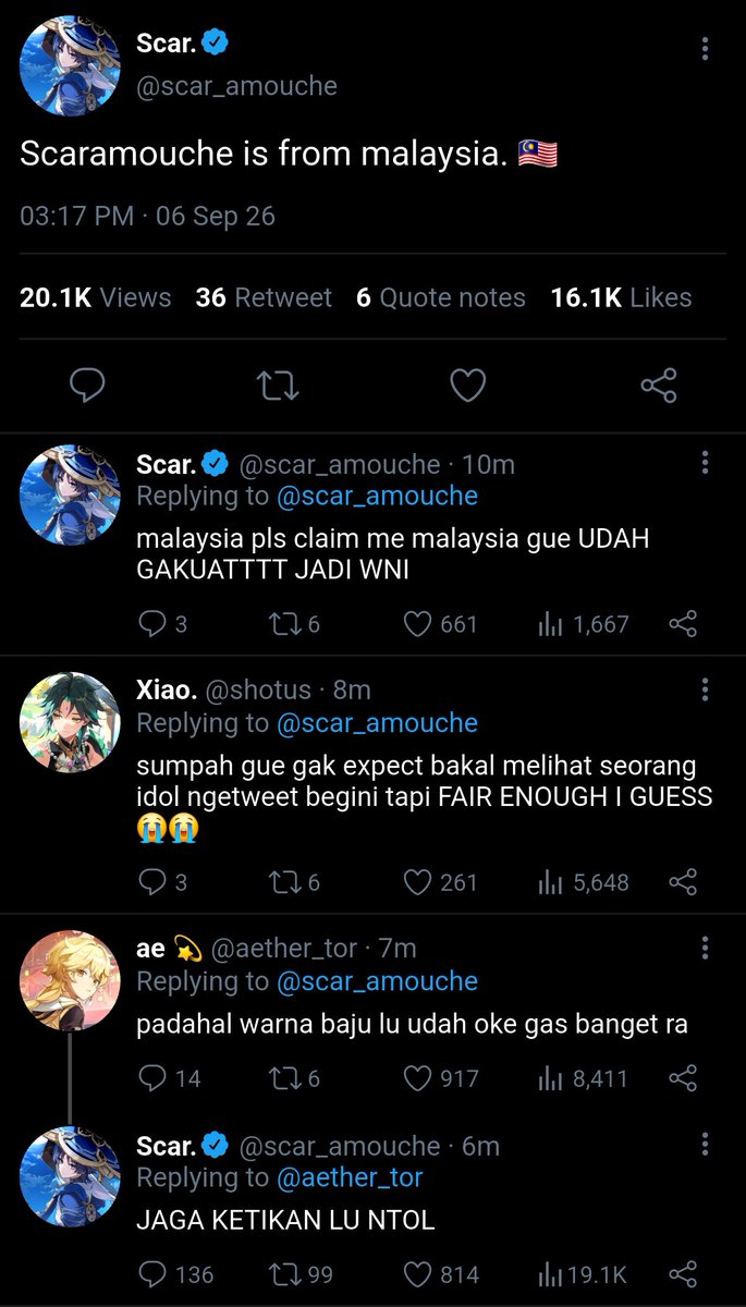 kuronushe's tweet photo. #kazuscara WNI idol AU ft. 6reeze; two tweets

Scara yang capek jadi idol di Indo https://t.co/xm4YIlFfHV