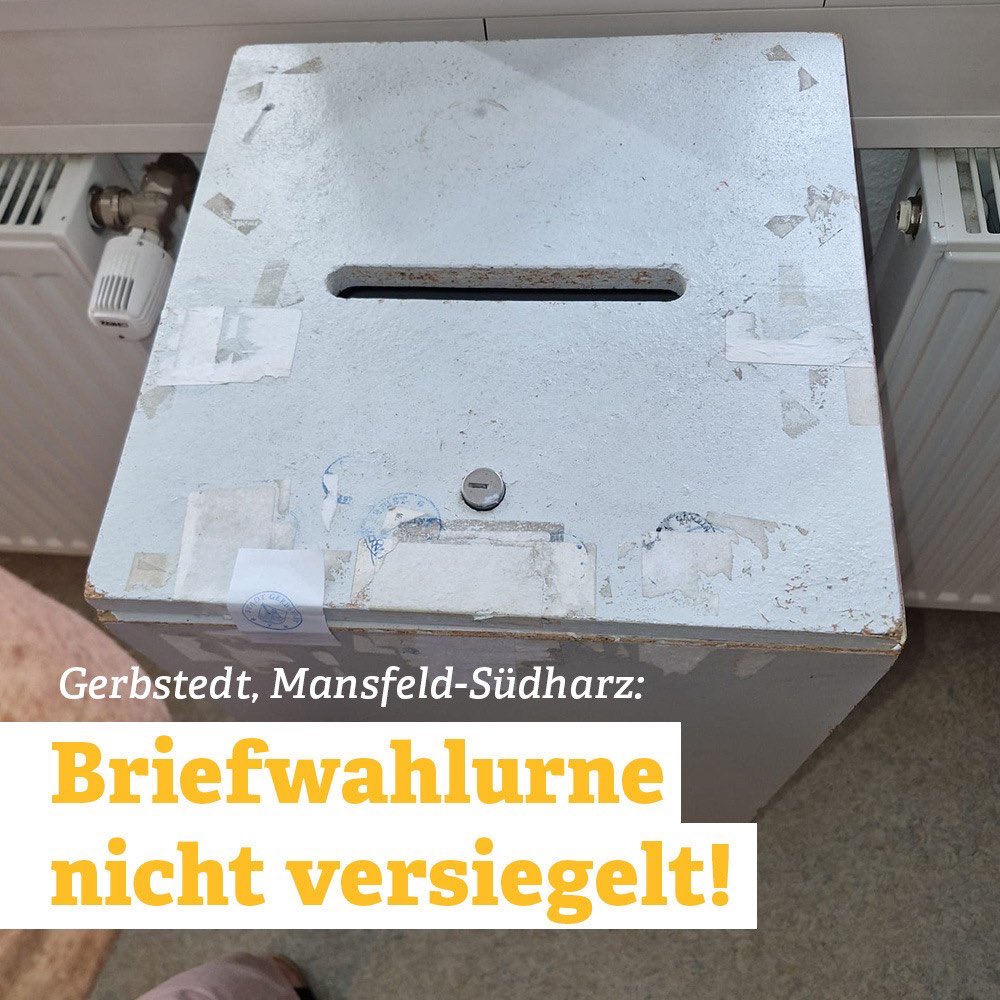 kripp_m's tweet photo. Wahlticker: Zahlreiche Fälle nicht versiegelter Urnen bei der Briefwahl

Das Bürgernetzwerk EinProzent berichtet von zahlreichen bekannt gewordenen Fällen, in denen Briefwahl-Urnen in den einzelnen Rathäusern nicht versiegelt gewesen sind. Im Klartext: Die Urnen standen wochenlang herum und jeder hätte dort Stimmen herausnehmen oder in anderer Form manipulieren können.

Die Briefwahl muss endlich abgeschafft werden!‼️

CompactMagazin