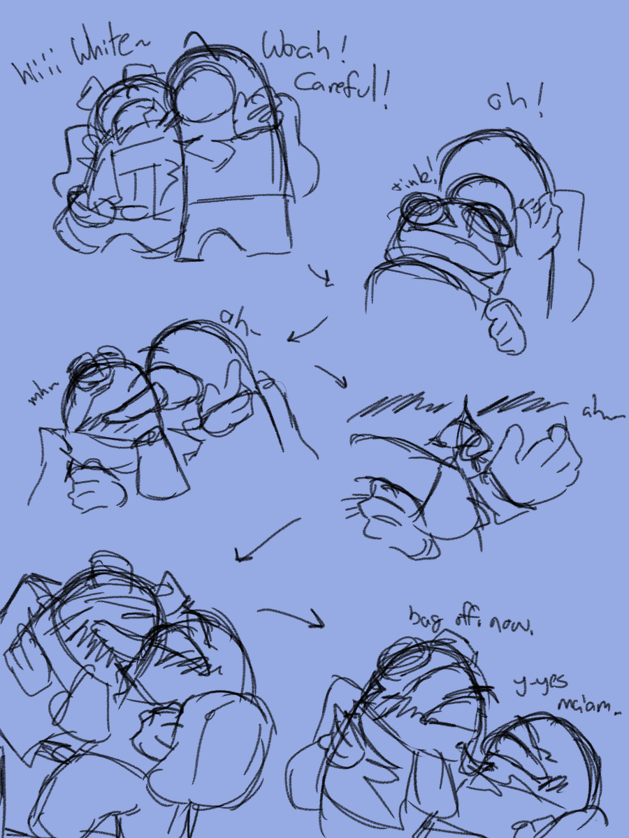 stratos_imp's tweet photo. im gonna make a full colored version of the second image that'll be in other places but. some very messy sketches of my sona/white stuff cause im drunk and thinking bout white 😵‍💫#amongusnsfw https://t.co/k50s9uMiLO