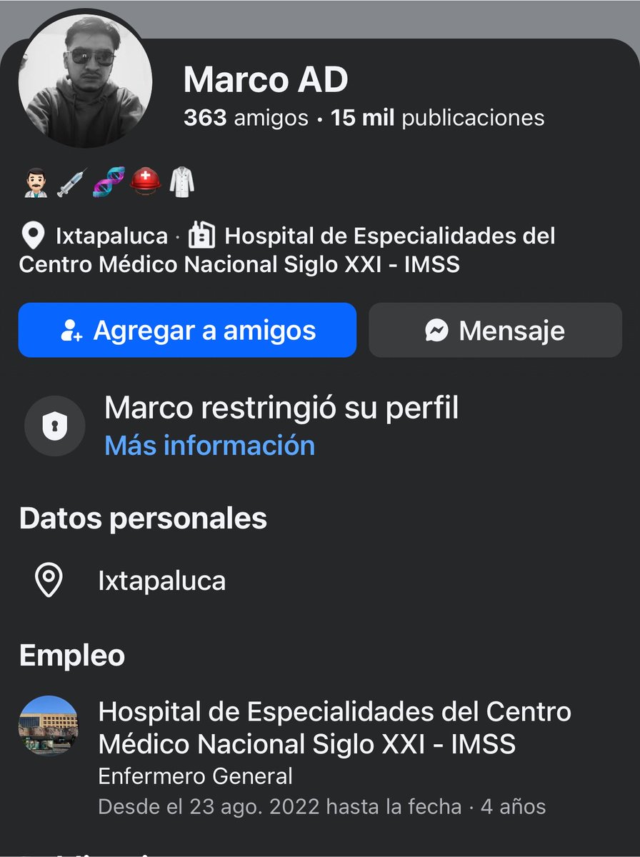 lamarlasabrina's tweet photo. Enfermero del @Tu_IMSS me amenazó en Facebook con causarle daño a mi hija. 

Lo hago responsable de cual ser cosa que nos suceda a mi o a mi familia. https://t.co/TjengGQStE