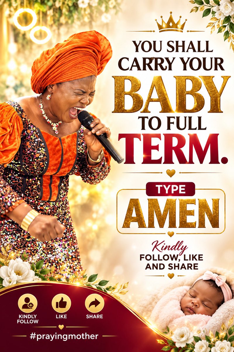 theprayingmoth1's tweet photo. You shall carry your baby to full term. #fulltermPregnancy #safeDelivery #waitingmothers #miraclebaby #fruitfulness https://t.co/ggay68xzEq